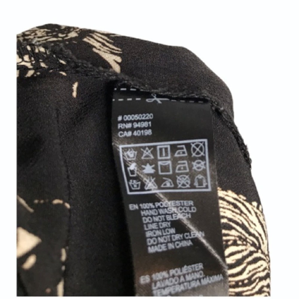 Forever 21 | High Rise Tiger Pattern Pants Black • - Picture 9 of 10